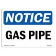 thumbnail image 1 of OSHA Notice Sign - Gas Pipe |  Aluminum Sign | Protect Your Business, Construction Site, Warehouse & Shop Area |  Made in the USA, 1 of 6