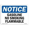 thumbnail image 1 of OSHA Notice Sign - Gasoline No Smoking Flammable |  Aluminum Sign | Protect Your Business, Construction Site, Warehouse & Shop Area |  Made in the USA, 1 of 6