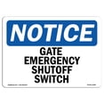 thumbnail image 1 of OSHA Notice Sign - Gate Emergency Shutoff Switch |  Aluminum Sign | Protect Your Business, Construction Site, Warehouse & Shop Area |  Made in the USA, 1 of 6