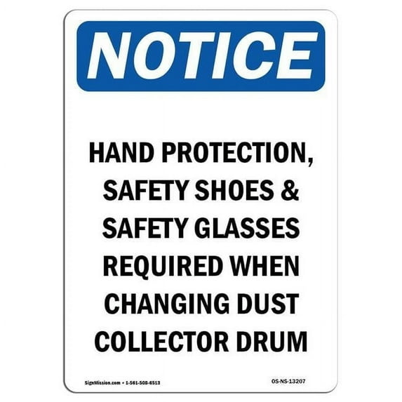OSHA Notice Sign - Wear Goggles Face Shield & | Aluminum Sign | Protect Your Business Construction Site Warehouse & Shop Area | Made in the USA