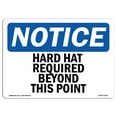 thumbnail image 1 of OSHA Notice Sign - Hard Hat Required Beyond This Point |  Aluminum Sign | Protect Your Business, Construction Site, Warehouse & Shop Area |  Made in the USA, 1 of 6