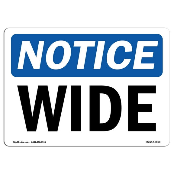OSHA Notice Sign - Wide |  Aluminum Sign | Protect Your Business, Construction Site, Warehouse & Shop Area |  Made in the USA