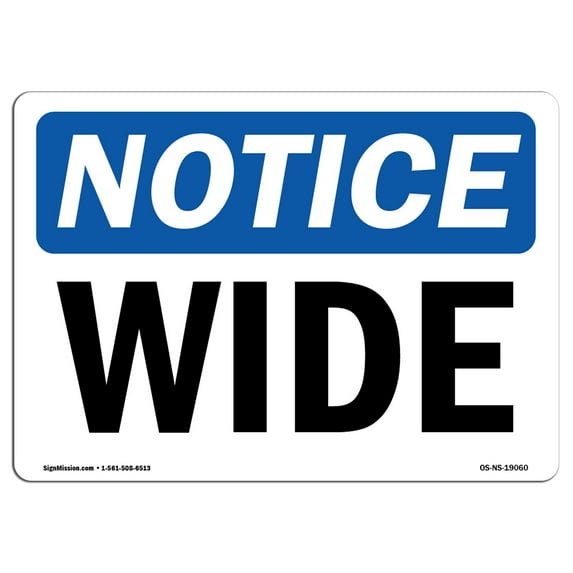 OSHA Notice Sign - Wide | Aluminum Sign | Protect Your Business, Construction Site, Warehouse & Shop Area | Made in the USA