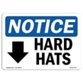 thumbnail image 1 of OSHA Notice Sign - Hard Hats [With Down Arrow] |  Aluminum Sign | Protect Your Business, Construction Site, Warehouse & Shop Area |  Made in the USA, 1 of 6