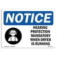 thumbnail image 1 of OSHA Notice Sign - Hearing Protection Mandatory |  Aluminum Sign | Protect Your Business, Construction Site, Warehouse & Shop Area |  Made in the USA, 1 of 6