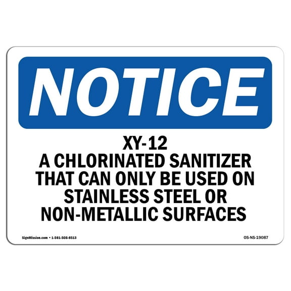SignMission OS-NS-A-1218-V-13376 12 x 18 in. OSHA Notice Sign - Hearing Protection Required At All Times