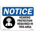 thumbnail image 1 of SignMission OS-NS-A-1218-L-13387 12 x 18 in. OSHA Notice Sign - Hearing Protection Required, 1 of 6