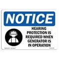 thumbnail image 1 of SignMission OS-NS-A-1218-L-13367 12 x 18 in. OSHA Notice Sign - Hearing Protection is Required, 1 of 6
