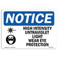 thumbnail image 1 of OSHA Notice Sign - High Intensity Ultraviolet Light |  Aluminum Sign | Protect Your Business, Construction Site, Warehouse & Shop Area |  Made in the USA, 1 of 6