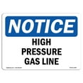 thumbnail image 1 of OSHA Notice Sign - High Pressure Gas Line |  Aluminum Sign | Protect Your Business, Construction Site, Warehouse & Shop Area |  Made in the USA, 1 of 6