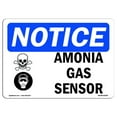 thumbnail image 1 of OSHA Notice Sign - Ammonia Gas Sensor |  Aluminum Sign | Protect Your Business, Construction Site, Warehouse & Shop Area |  Made in the USA, 1 of 6