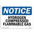 thumbnail image 1 of SignMission OS-NS-A-1218-L-13565 12 x 18 in. OSHA Notice Sign - Hydrogen Compressed Flammable Gas, 1 of 6