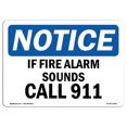 thumbnail image 1 of OSHA Notice Sign - If Fire Alarm Sounds Call 911 |  Aluminum Sign | Protect Your Business, Construction Site, Warehouse & Shop Area |  Made in the USA, 1 of 6