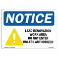 thumbnail image 1 of OSHA Notice Sign - NOTICE Lead Renovation Work |  Aluminum Sign | Protect Your Business, Construction Site, Warehouse & Shop Area |  Made in the USA, 1 of 6