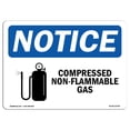 thumbnail image 1 of OSHA Notice Sign - Compressed Non-Flammable Gas |  Aluminum Sign | Protect Your Business, Construction Site, Warehouse & Shop Area |  Made in the USA, 1 of 6
