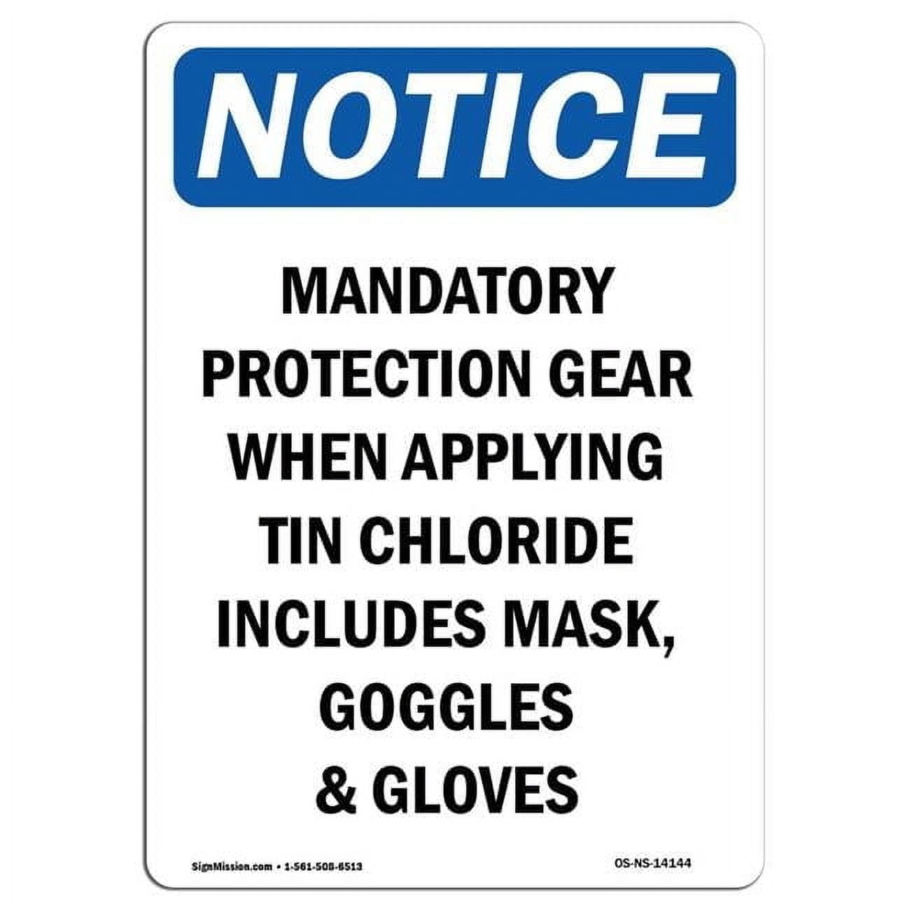 SignMission OS-NS-A-1218-V-14144 12 x 18 in. OSHA Notice Sign ...