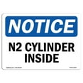 thumbnail image 1 of OSHA Notice Sign - N2 Cylinder Inside |  Aluminum Sign | Protect Your Business, Construction Site, Warehouse & Shop Area |  Made in the USA, 1 of 6