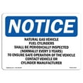 thumbnail image 1 of OSHA Notice Sign - Natural Gas Vehicle Fuel Cylinders Shall |  Aluminum Sign | Protect Your Business, Work Site, Warehouse & Shop Area |  Made in the USA, 1 of 6