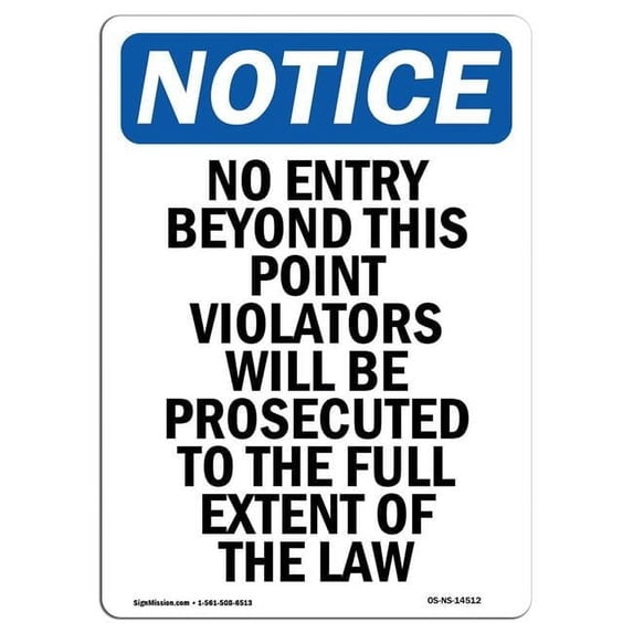 OSHA Notice Sign - Do Not Enter Animal Enclosures | Aluminum Sign | Protect Your Business, Construction Site, Warehouse & Shop Area | Made in the USA