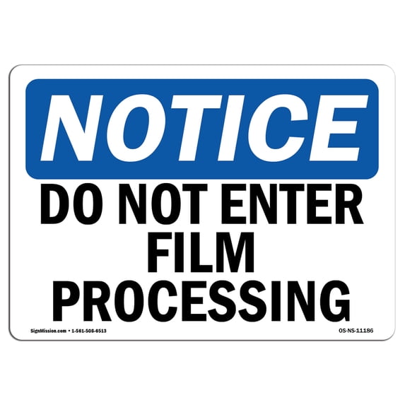 SignMission OS-NS-A-1218-V-14543 12 x 18 in. OSHA Notice Sign - No Field Use Allowed without Permission