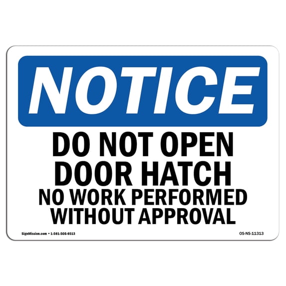 SignMission OS-NS-A-1218-V-14665 12 x 18 in. OSHA Notice Sign - No Idling Turn Off