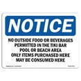 thumbnail image 1 of SignMission OS-NS-A-1218-L-14713 12 x 18 in. OSHA Notice Sign - No Outside Food or Beverages Permitted In, 1 of 6
