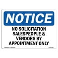 thumbnail image 1 of SignMission OS-NS-A-1218-L-14820 12 x 18 in. OSHA Notice Sign - No Solicitation Salespeople & Vendors By, 1 of 6