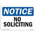 thumbnail image 1 of SignMission OS-NS-A-1218-L-14838 12 x 18 in. OSHA Notice Sign - No Soliciting, 1 of 6