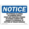 thumbnail image 1 of SignMission OS-NS-A-1218-L-14855 12 x 18 in. OSHA Notice Sign - No Storage Allowed in Common Areas Items, 1 of 6