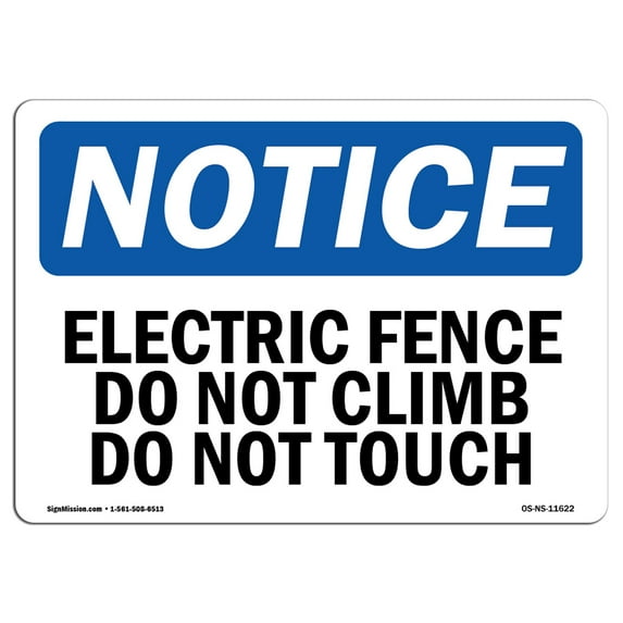 SignMission OS-NS-A-1218-V-14961 12 x 18 in. OSHA Notice Sign - No Trespassing or Through Traffic