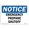 thumbnail image 1 of OSHA Notice Sign - Emergency Propane Shutoff |  Aluminum Sign | Protect Your Business, Construction Site, Warehouse & Shop Area |  Made in the USA, 1 of 6