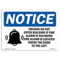 thumbnail image 1 of OSHA Notice Sign - NOTICE Drivers Do Not Enter |  Aluminum Sign | Protect Your Business, Construction Site, Warehouse & Shop Area |  Made in the USA, 1 of 6