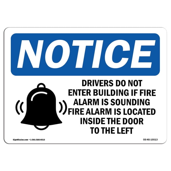 OSHA Notice Sign - NOTICE Drivers Do Not Enter | Aluminum Sign | Protect Your Business, Construction Site, Warehouse & Shop Area | Made in the USA
