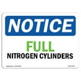 thumbnail image 1 of SignMission OS-NS-A-1218-L-15739 12 x 18 in. OSHA Notice Sign - Notice Full Nitrogen Cylinders, 1 of 6