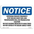 thumbnail image 1 of OSHA Notice Sign - Entering Private Property Stay Below High |  Aluminum Sign | Protect Your Business, Work Site, Warehouse & Shop Area |  Made in the USA, 1 of 6