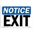 thumbnail image 1 of OSHA Notice Sign - Exit |  Aluminum Sign | Protect Your Business, Construction Site, Warehouse & Shop Area |  Made in the USA, 1 of 6