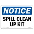 thumbnail image 1 of OSHA Notice Sign - NOTICE Spill Clean Up Kit |  Aluminum Sign | Protect Your Business, Construction Site, Warehouse & Shop Area |  Made in the USA, 1 of 6