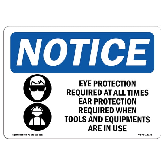 SignMission OS-NS-A-1218-V-16649 12 x 18 in. OSHA Notice Sign - Notice Testing in Progress Do Not Disturb