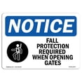 thumbnail image 1 of OSHA Notice Sign - Fall Protection Required When |  Aluminum Sign | Protect Your Business, Construction Site, Warehouse & Shop Area |  Made in the USA, 1 of 6