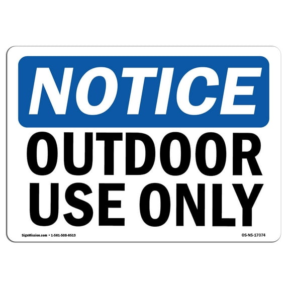 OSHA Notice Sign - Outdoor Use Only | Aluminum Sign | Protect Your Business, Construction Site, Warehouse & Shop Area | Made in the USA