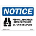 thumbnail image 1 of SignMission OS-NS-A-1218-L-17187 12 x 18 in. OSHA Notice Sign - Personal Flotation Device Required, 1 of 6
