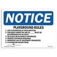 thumbnail image 2 of Vertical Playground Rules 1. Use Playground Sign - OSHA NOTICE 2 of 12