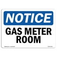 thumbnail image 1 of OSHA Notice Sign - Gas Meter Room |  Aluminum Sign | Protect Your Business, Construction Site, Warehouse & Shop Area |  Made in the USA, 1 of 6
