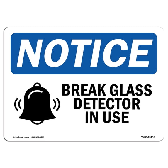 SignMission OS-NS-A-1218-V-17670 12 x 18 in. OSHA Notice Sign - Polymer Thickening