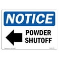 thumbnail image 1 of OSHA Notice Sign - Power Shutoff [Left Arrow] |  Aluminum Sign | Protect Your Business, Construction Site, Warehouse & Shop Area |  Made in the USA, 1 of 6