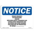 thumbnail image 1 of OSHA Notice Sign - Private Property No Trespassing Danger Open |  Aluminum Sign | Protect Your Business, Work Site, Warehouse & Shop Area |  Made in the USA, 1 of 6