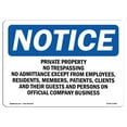thumbnail image 1 of OSHA Notice Sign - Private Property No Trespassing No Admittance |  Aluminum Sign | Protect Your Business, Work Site, Warehouse & Shop Area | Made in the USA, 1 of 6