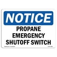 thumbnail image 1 of SignMission OS-NS-A-1218-L-17888 12 x 18 in. OSHA Notice Sign - Propane Emergency Shutoff Switch, 1 of 6