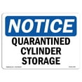 thumbnail image 1 of OSHA Notice Sign - Quarantined Cylinder Storage |  Aluminum Sign | Protect Your Business, Construction Site, Warehouse & Shop Area |  Made in the USA, 1 of 6
