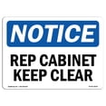 thumbnail image 1 of OSHA Notice Sign - Rep Cabinet Keep Clear |  Aluminum Sign | Protect Your Business, Construction Site, Warehouse & Shop Area |  Made in the USA, 1 of 6